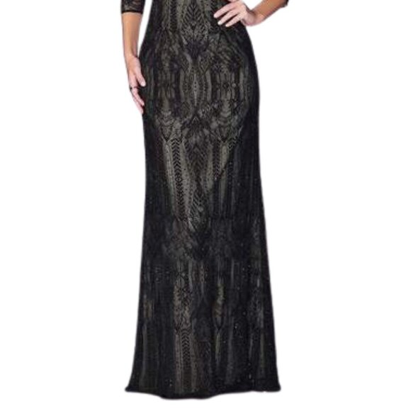 NWT La Femme 24855 Mother of the Bride Dress Black Size 2 - Picture 2 of 7